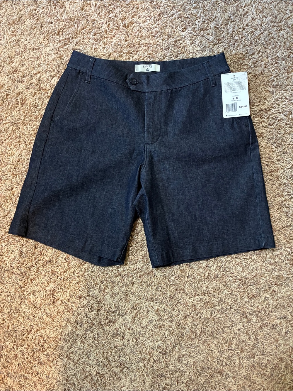 Riders by Lee Women's Dark Blue High Waist Shorts